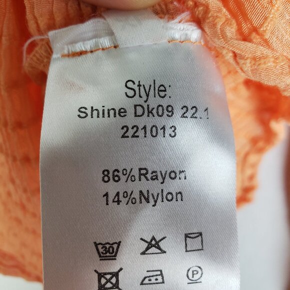 Project AJ117 Copenhagen Blouse Top Button Front Rayon Peach Minimalist size XL - Picture 9 of 14